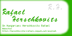 rafael herschkovits business card